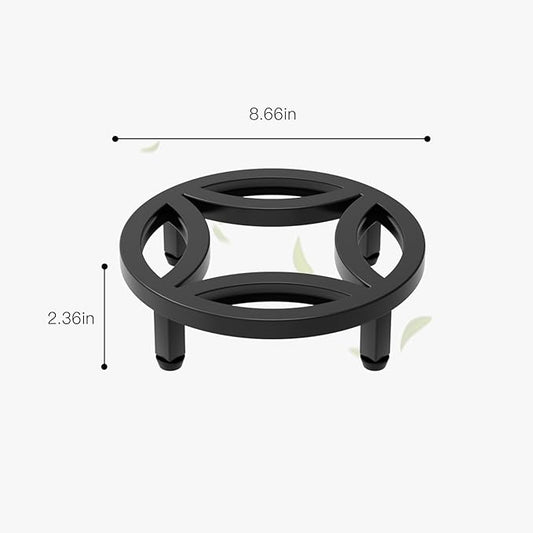 2 Pack 8.7" Sturdy Potted Plant Stand Flower Pot Holder Heavy Duty Construction, Low Plant Stand for Home Indoor and Outdoor, Sturdy plant riser and saucer without Installation Required