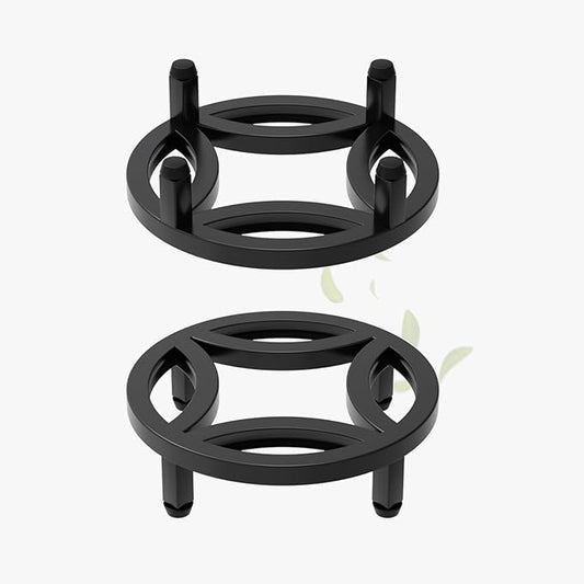 2 Pack 8.7" Sturdy Potted Plant Stand Flower Pot Holder Heavy Duty Construction, Low Plant Stand for Home Indoor and Outdoor, Sturdy plant riser and saucer without Installation Required
